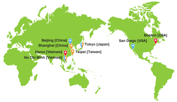 世界の営業拠点地図